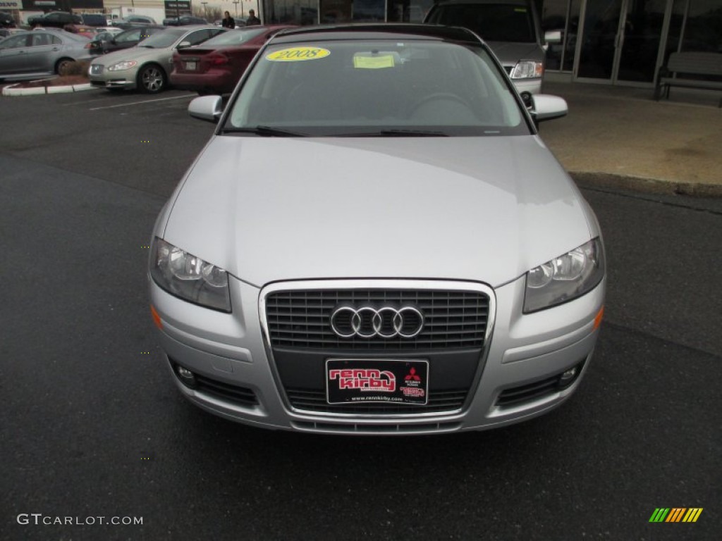 2008 A3 2.0T - Ice Silver Metallic / Black photo #2
