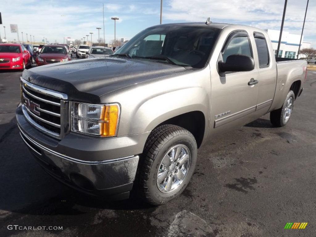 2013 Sierra 1500 SLE Extended Cab 4x4 - Steel Gray Metallic / Light Titanium/Dark Titanium photo #1