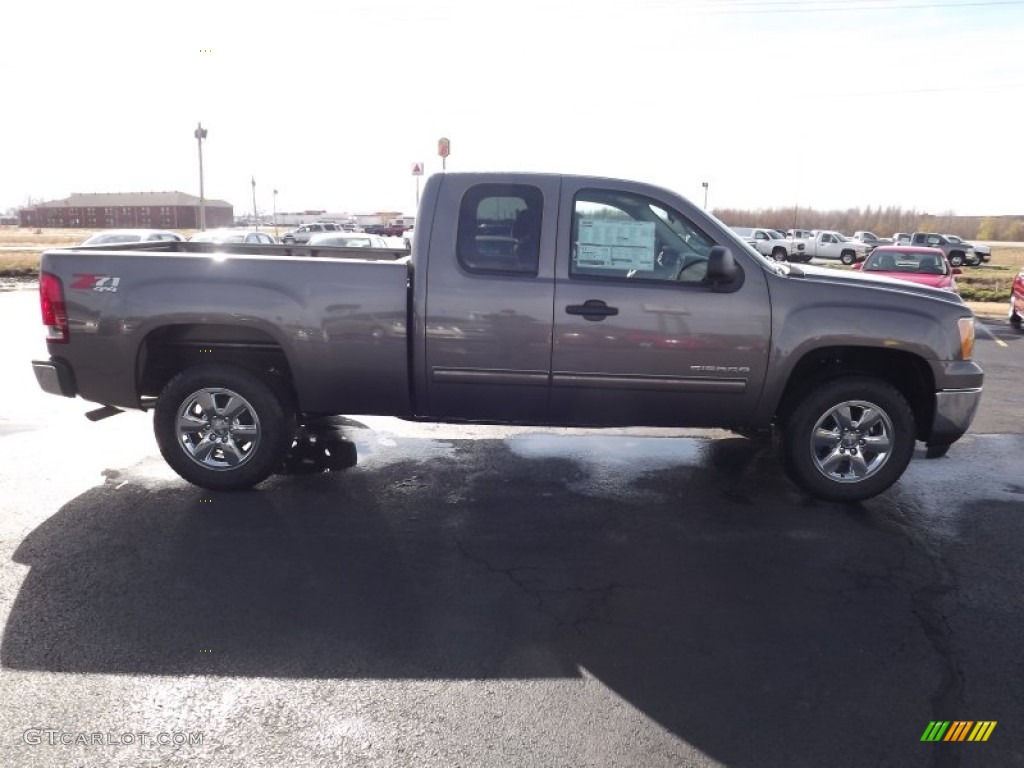 2013 Sierra 1500 SLE Extended Cab 4x4 - Mocha Steel Metallic / Very Dark Cashmere/Light Cashmere photo #4