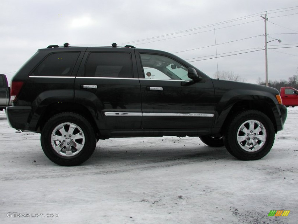 2008 Grand Cherokee Overland 4x4 - Black / Saddle Brown/Dark Slate Gray photo #10