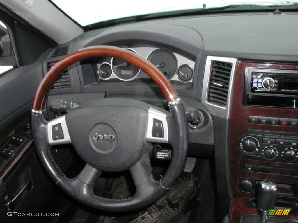 2008 Jeep Grand Cherokee Overland 4x4 Saddle Brown/Dark Slate Gray Steering Wheel Photo #75866878
