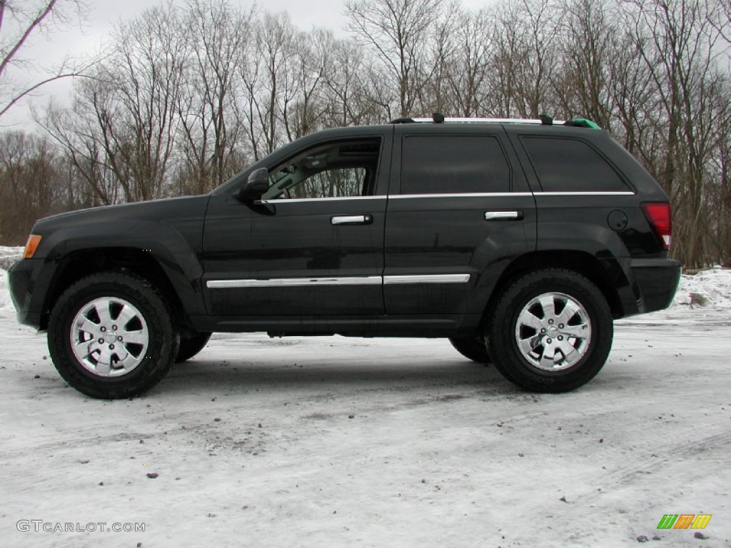 2008 Grand Cherokee Overland 4x4 - Black / Saddle Brown/Dark Slate Gray photo #53