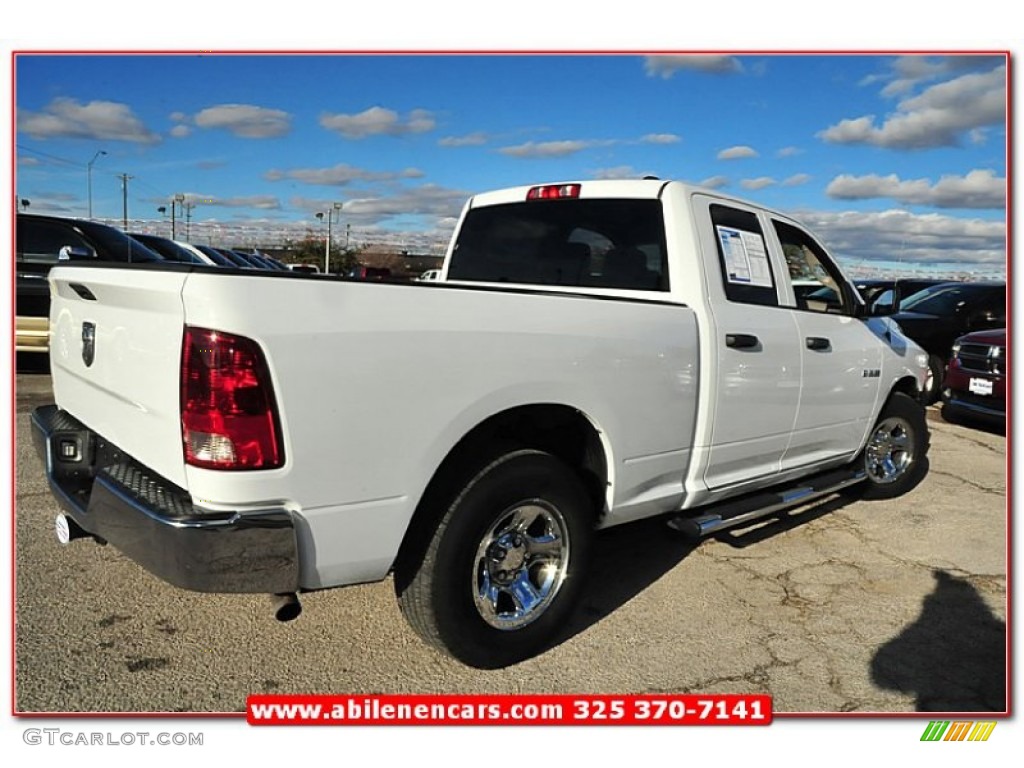 2010 Ram 1500 ST Quad Cab - Stone White / Dark Slate/Medium Graystone photo #7