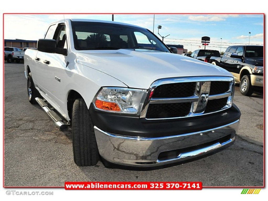 2010 Ram 1500 ST Quad Cab - Stone White / Dark Slate/Medium Graystone photo #9