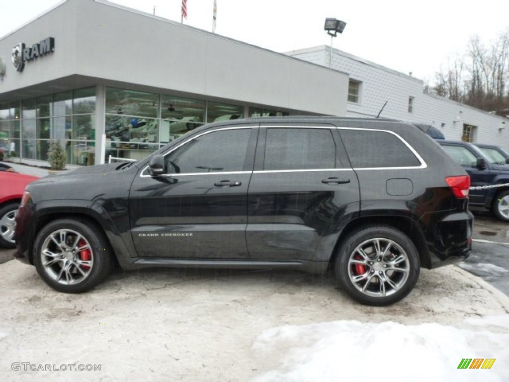 Brilliant Black Crystal Pearl 2012 Jeep Grand Cherokee SRT8 4x4 Exterior Photo #75868315