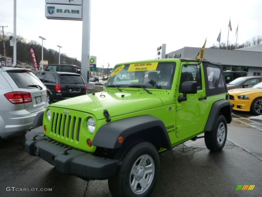 2013 Wrangler Sport 4x4 - Gecko Green / Black photo #1