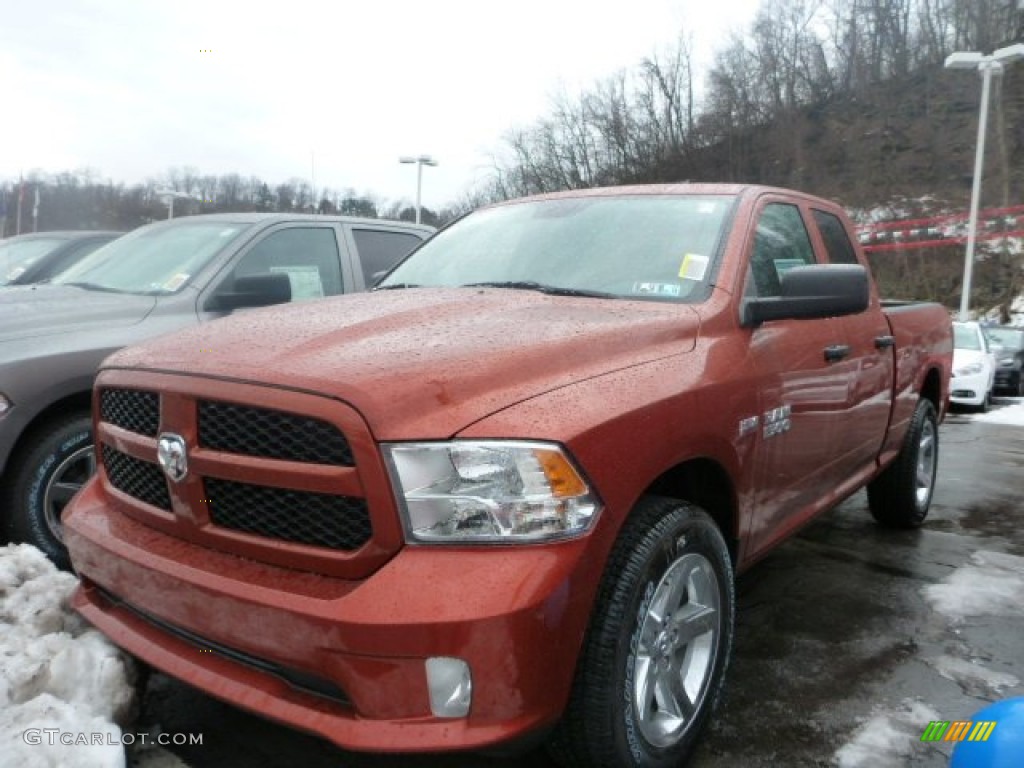 2013 1500 Express Quad Cab 4x4 - Copperhead Pearl / Black/Diesel Gray photo #1