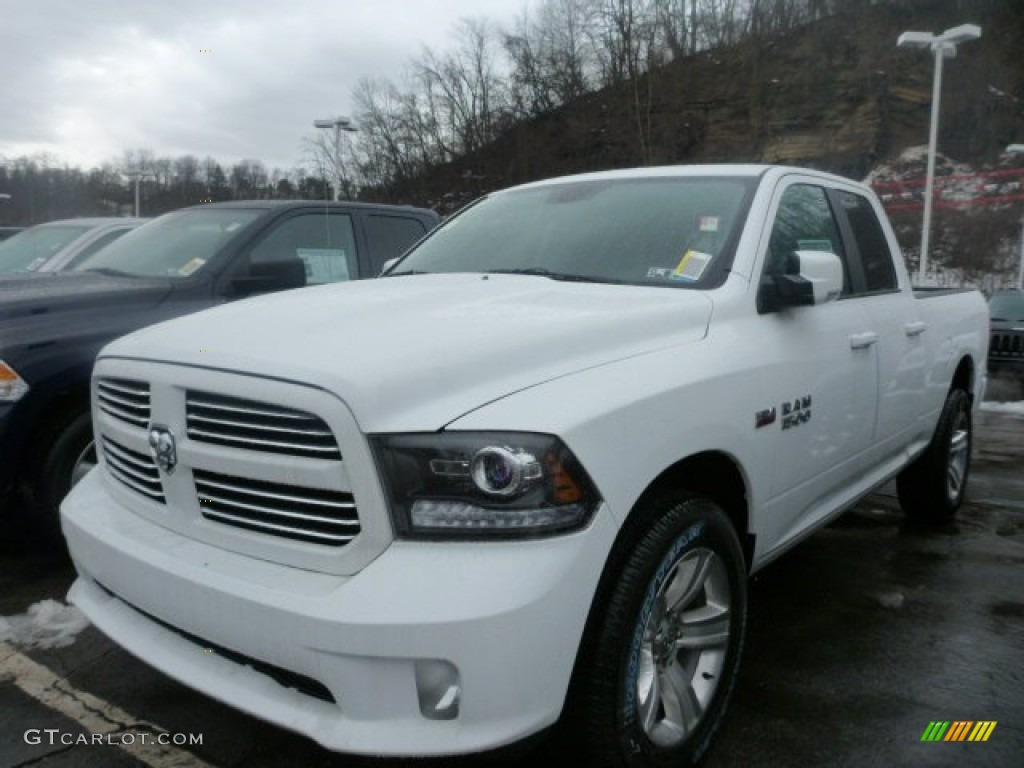 2013 1500 Sport Quad Cab 4x4 - Bright White / Black photo #1