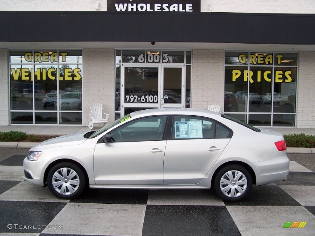 2012 Jetta S Sedan - White Gold Metallic / Latte Macchiato photo #1