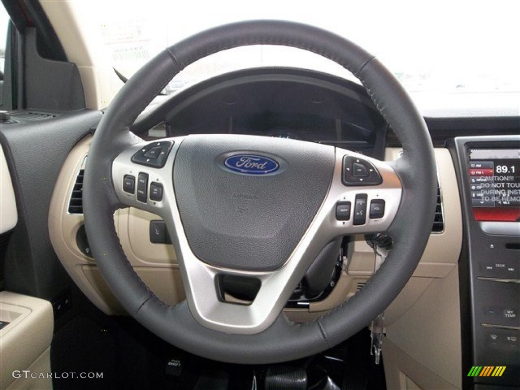 2013 Ford Flex SEL Dune Steering Wheel Photo #75871867