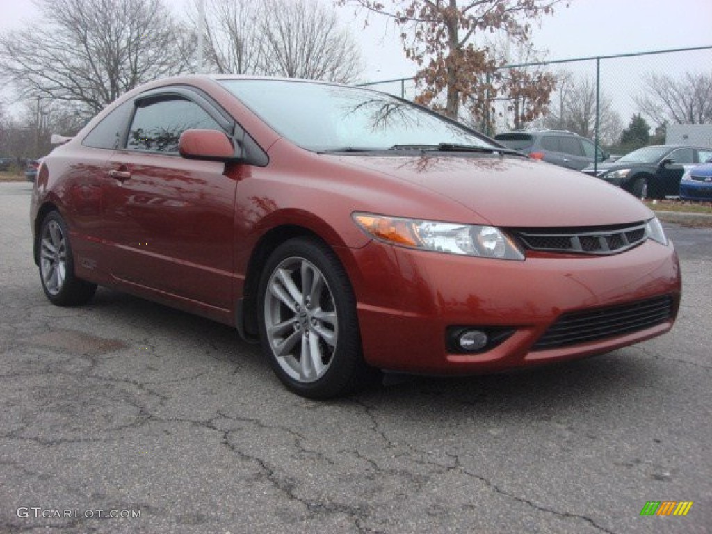 2007 Civic Si Coupe - Habanero Red Pearl / Black photo #1