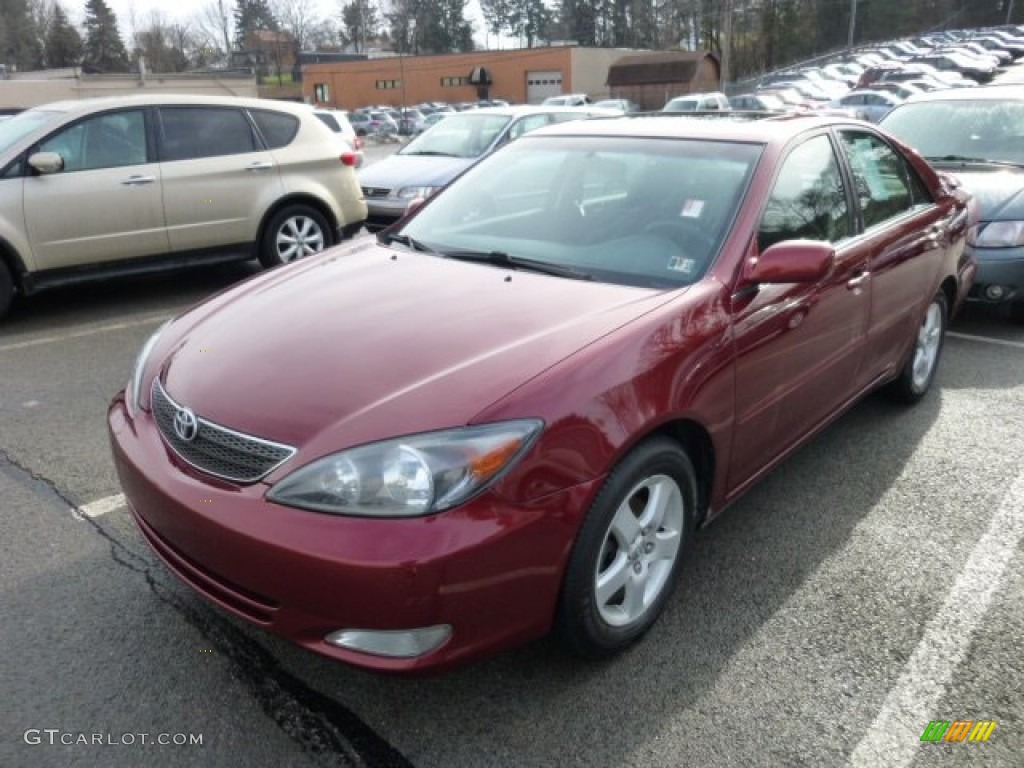 2004 Camry SE - Salsa Red Pearl / Dark Charcoal photo #2