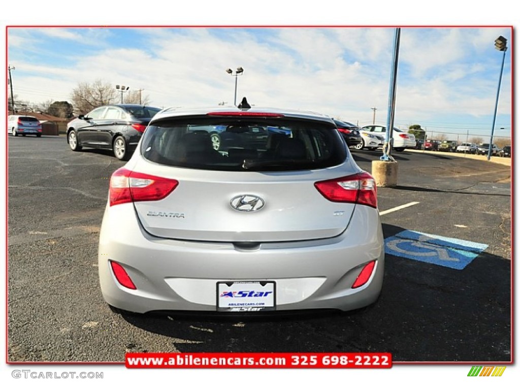 2013 Elantra GT - Shimmering Air Silver / Black photo #4