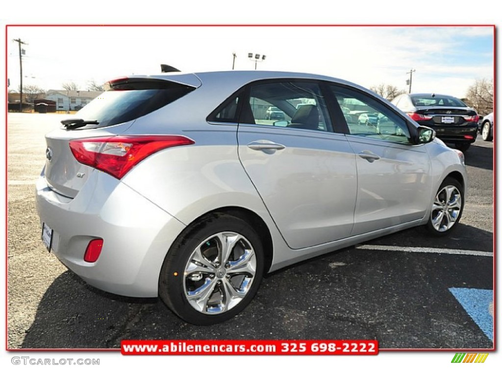 2013 Elantra GT - Shimmering Air Silver / Black photo #7