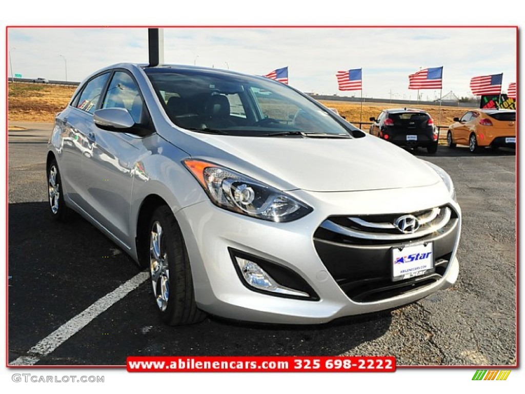 2013 Elantra GT - Shimmering Air Silver / Black photo #9