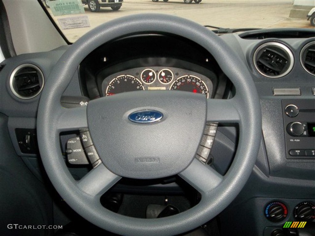 2013 Ford Transit Connect XLT Van Dark Gray Steering Wheel Photo #75873991