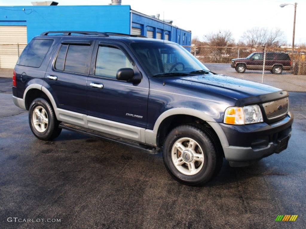 2002 Explorer XLT 4x4 - True Blue Metallic / Graphite photo #1