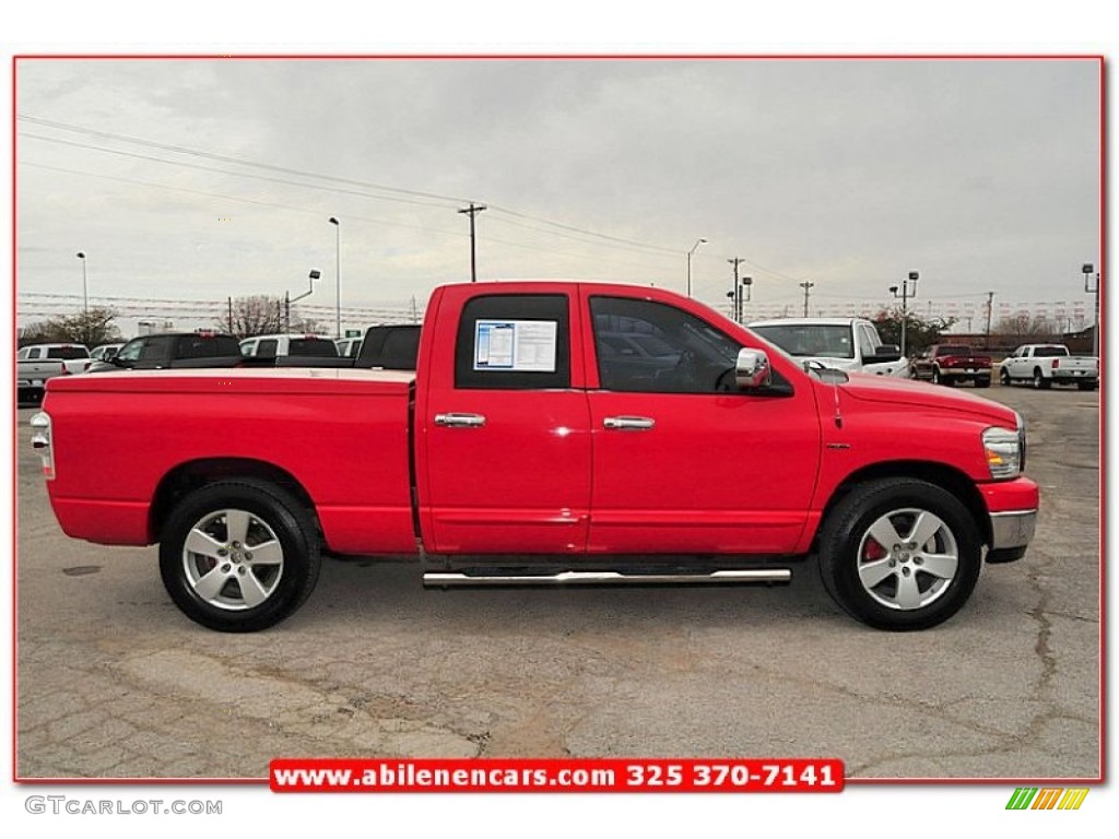 2006 Ram 1500 SLT Quad Cab - Flame Red / Medium Slate Gray photo #7