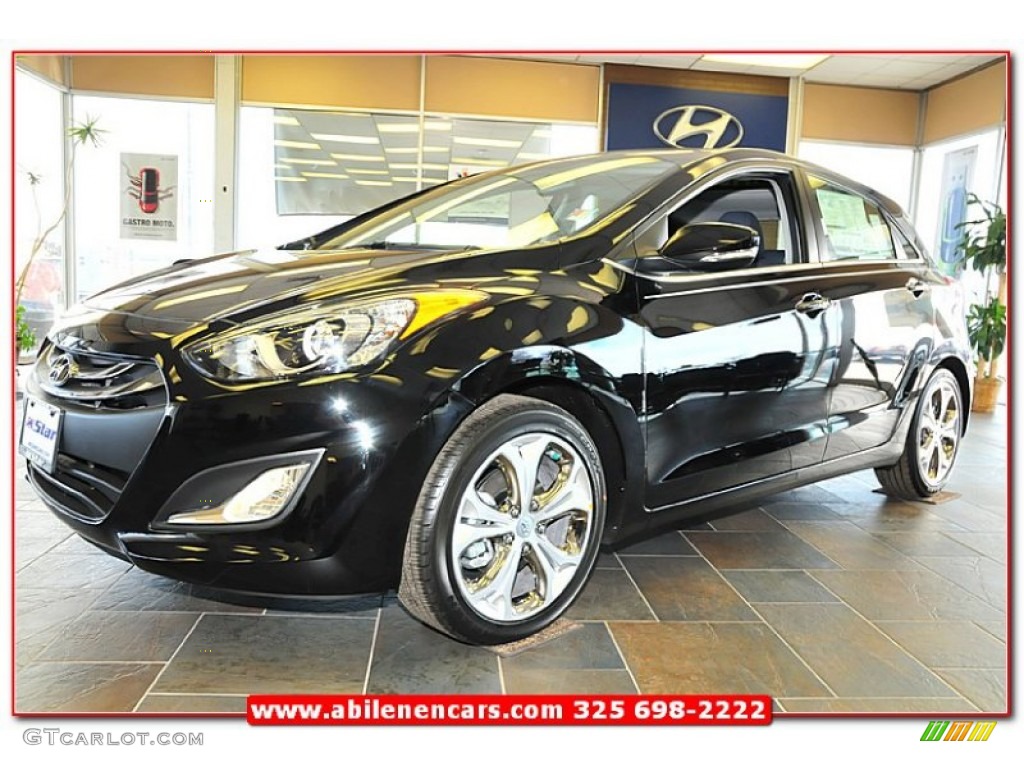 2013 Elantra GT - Black Noir Pearl / Blue photo #1
