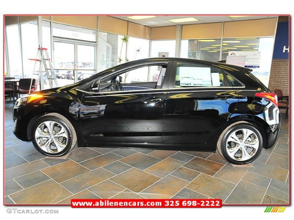 2013 Elantra GT - Black Noir Pearl / Blue photo #2