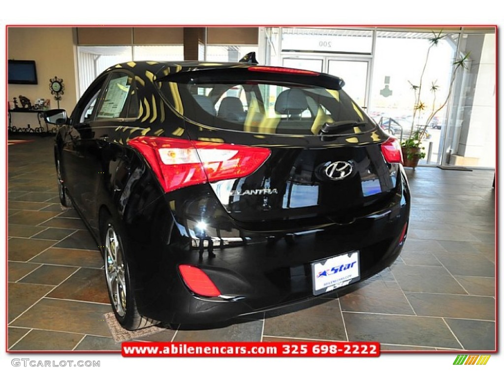 2013 Elantra GT - Black Noir Pearl / Blue photo #3