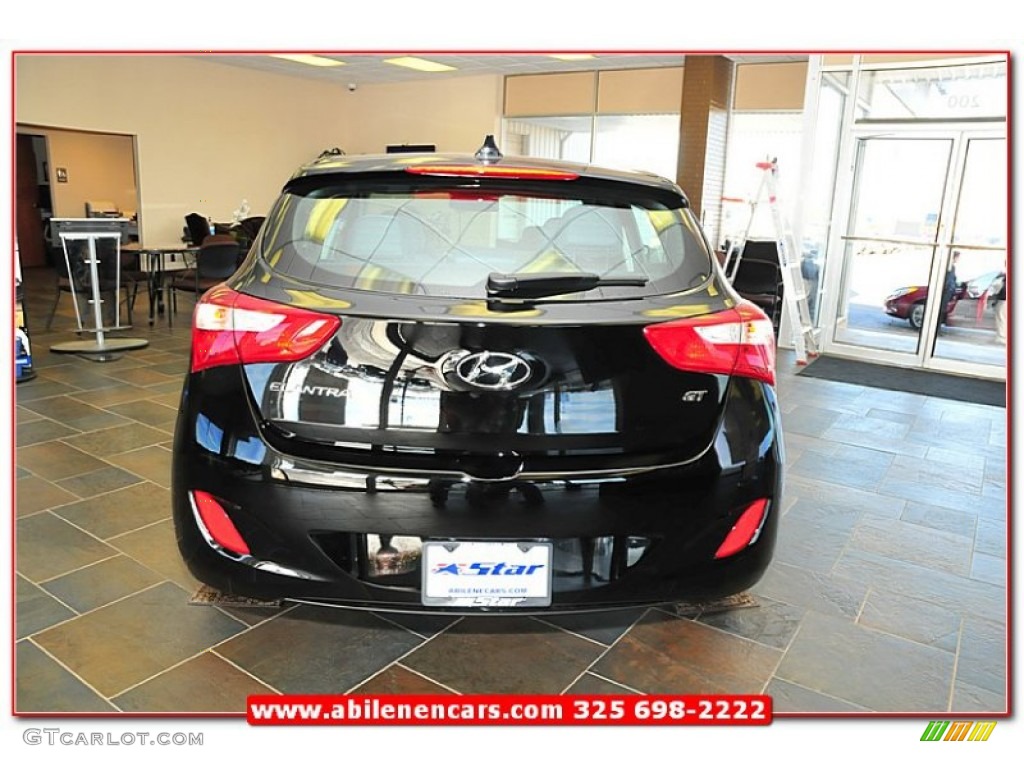 2013 Elantra GT - Black Noir Pearl / Blue photo #4
