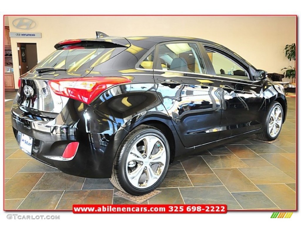 2013 Elantra GT - Black Noir Pearl / Blue photo #7