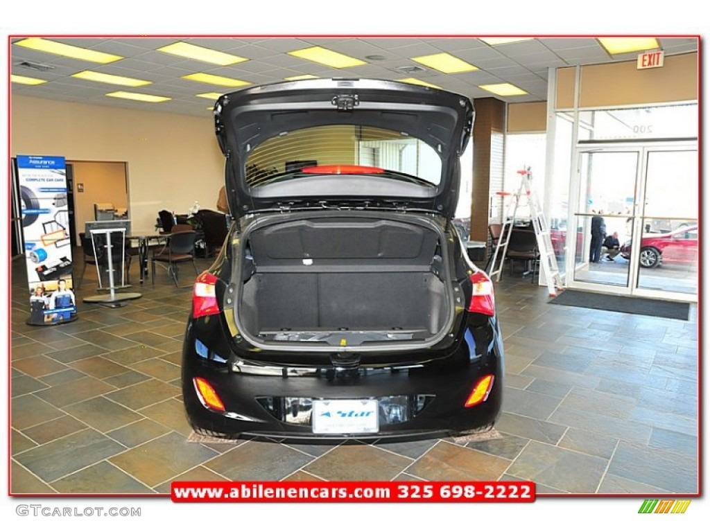 2013 Elantra GT - Black Noir Pearl / Blue photo #23