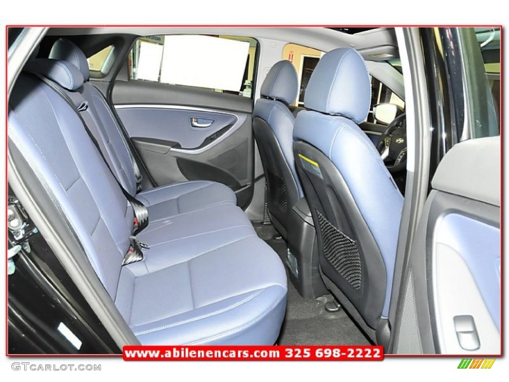 2013 Elantra GT - Black Noir Pearl / Blue photo #24