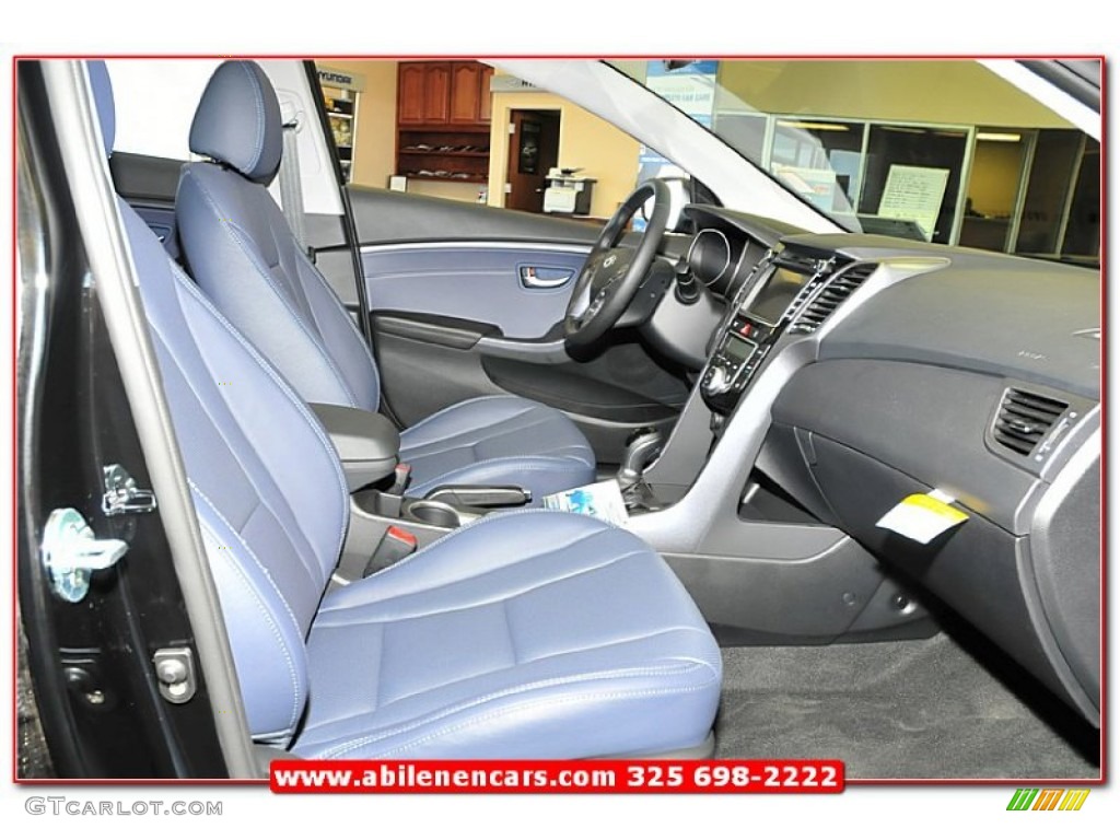 2013 Elantra GT - Black Noir Pearl / Blue photo #25