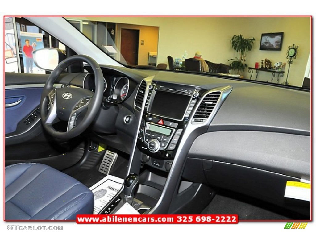 2013 Elantra GT - Black Noir Pearl / Blue photo #28