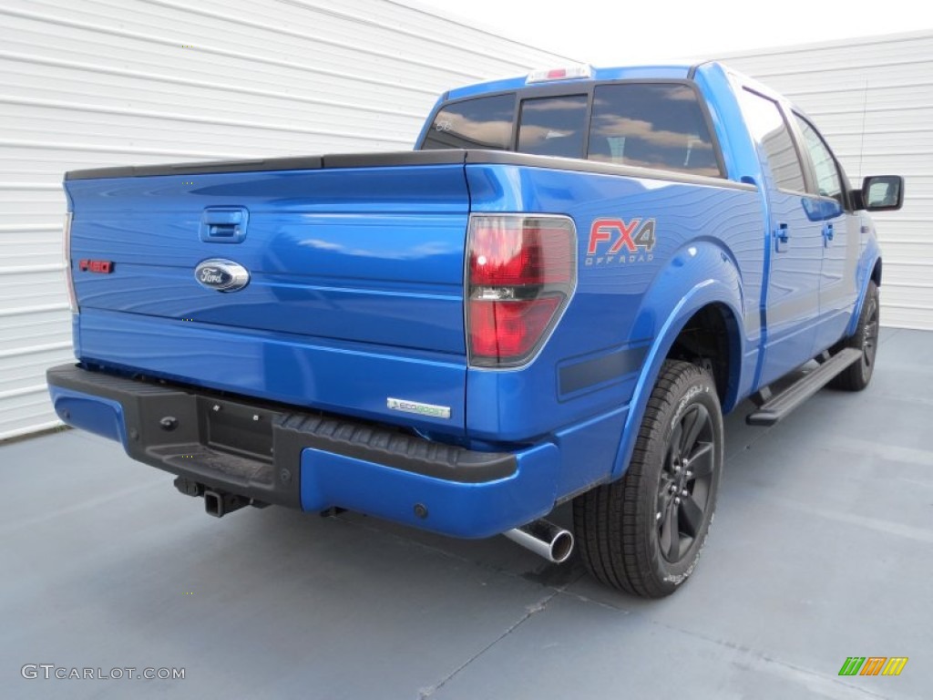 2012 F150 FX4 SuperCrew 4x4 - Blue Flame Metallic / FX Sport Appearance Black/Red photo #3