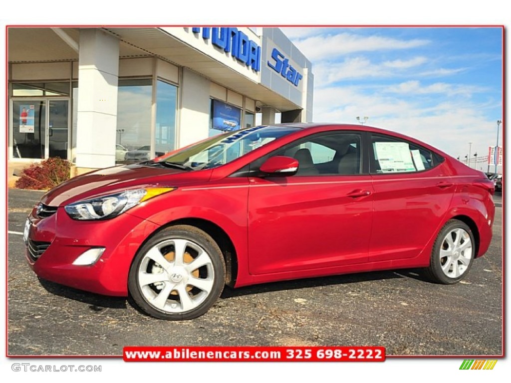 2013 Elantra Limited - Sparkling Ruby / Beige photo #1