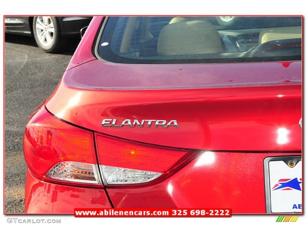 2013 Elantra Limited - Sparkling Ruby / Beige photo #5