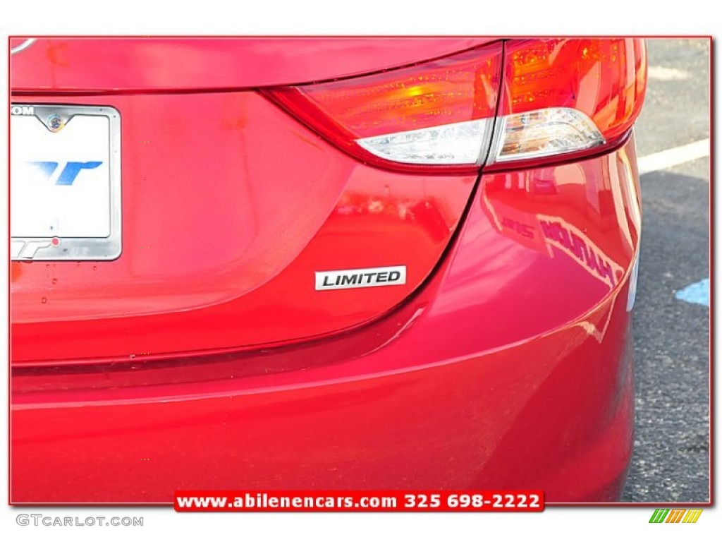 2013 Elantra Limited - Sparkling Ruby / Beige photo #6