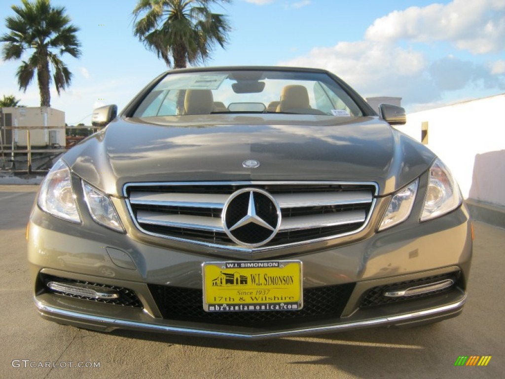 2013 E 350 Cabriolet - Olivine Grey Metallic / Natural Beige/Black photo #2