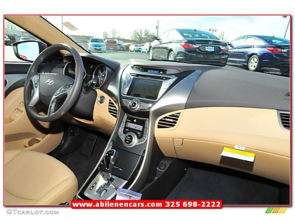 2013 Elantra Limited - Sparkling Ruby / Beige photo #28