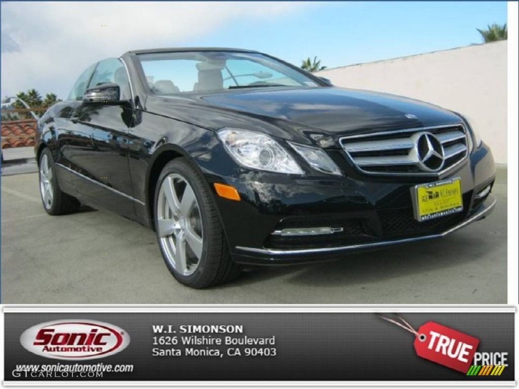 2013 E 350 Cabriolet - Black / Black photo #1