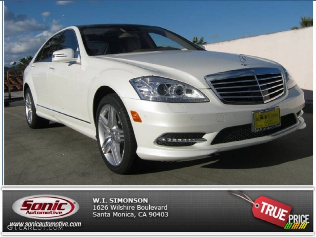 2013 S 550 Sedan - Diamond White Metallic / Cashmere/Savanna photo #1