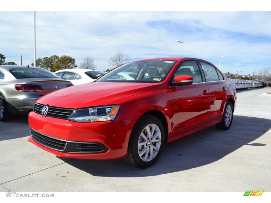 2013 Jetta SE Sedan - Tornado Red / Cornsilk Beige photo #1