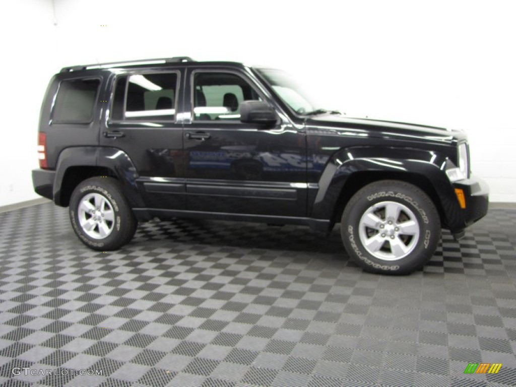 Brilliant Black Crystal Pearl 2010 Jeep Liberty Sport 4x4 Exterior Photo #75881897