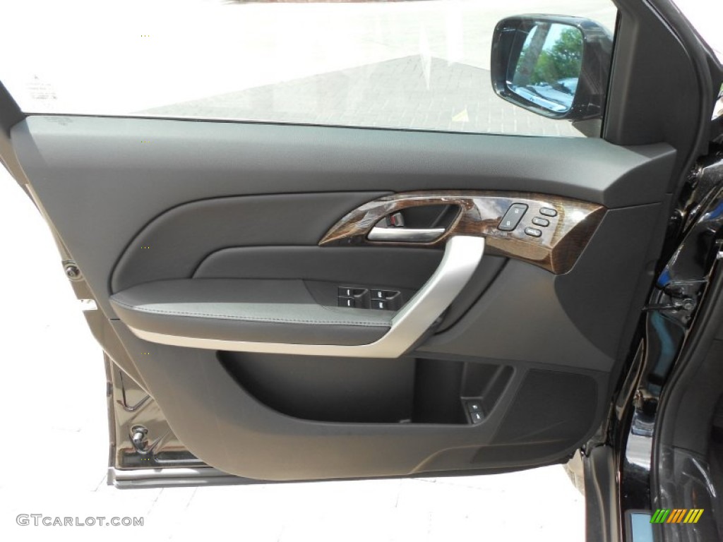 2012 Acura MDX SH-AWD Technology Ebony Door Panel Photo #75882927