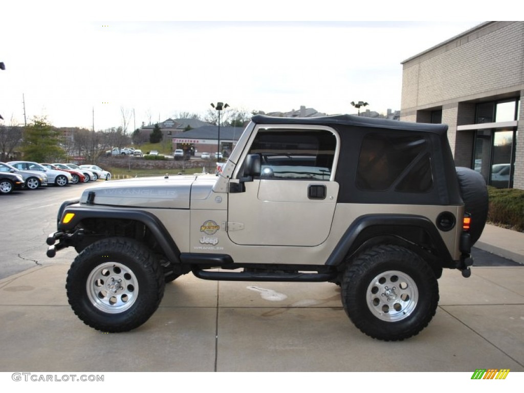 2004 Wrangler X 4x4 - Light Khaki Metallic / Dark Slate Gray photo #4