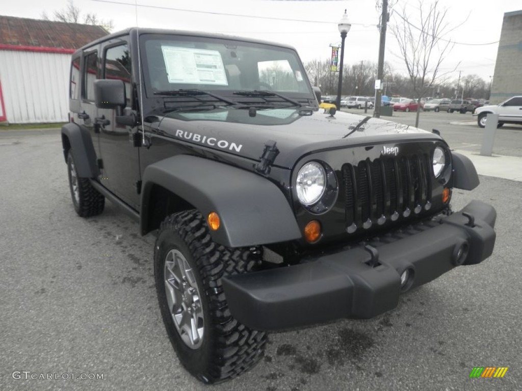 Black 2013 Jeep Wrangler Unlimited Rubicon 4x4 Exterior Photo #75883367