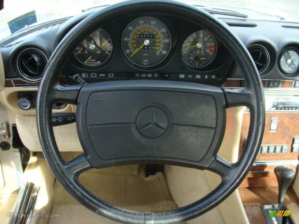 1989 SL Class 560 SL Roadster - Light Beige Metallic / Parchment photo #12