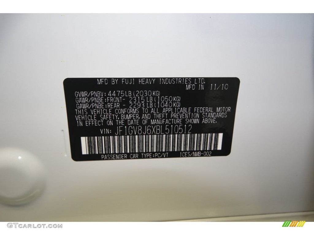 2011 Impreza WRX STi Limited - Satin White Pearl / STI Carbon Black Leather photo #10