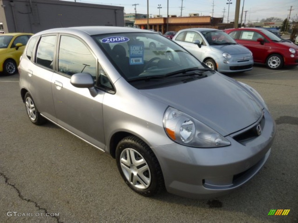 2008 Fit Hatchback - Storm Silver Metallic / Black/Grey photo #1