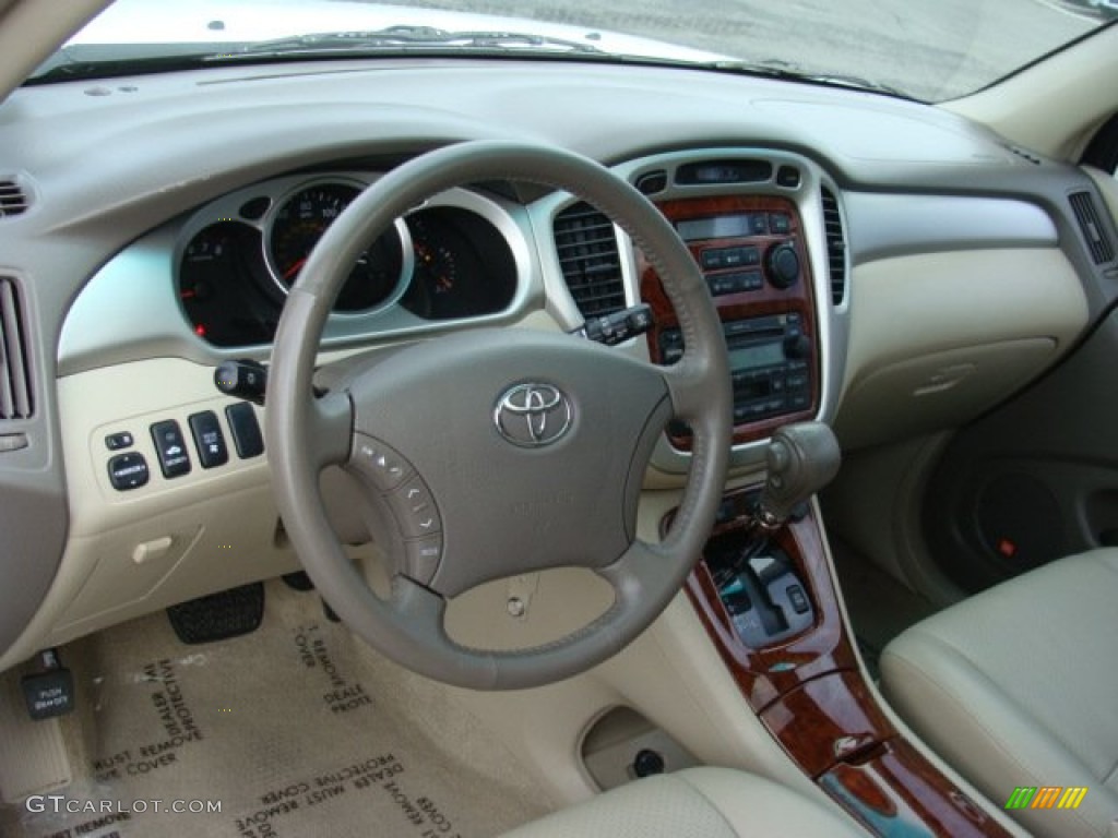 2005 Toyota Highlander Limited 4WD Ivory Dashboard Photo #75889016