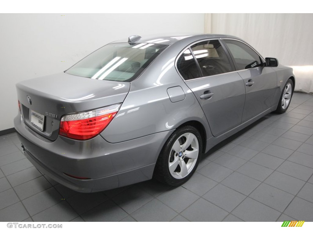 2008 5 Series 528i Sedan - Space Grey Metallic / Grey photo #11