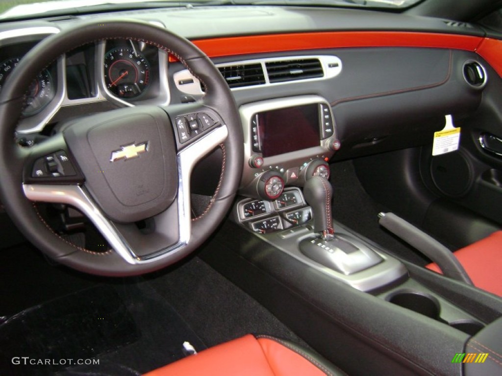 2013 Chevrolet Camaro LT/RS Coupe Inferno Orange Dashboard Photo #75890510